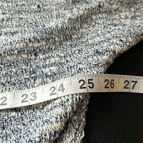 Daily Practice by Anthropologie Pullover Back Cut Out Sweater Navy White M NEW - Picture 15 of 16